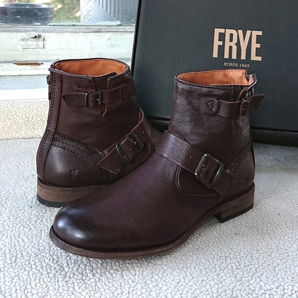 Frye "Tyler Engineer" Back Zip Leather Boot